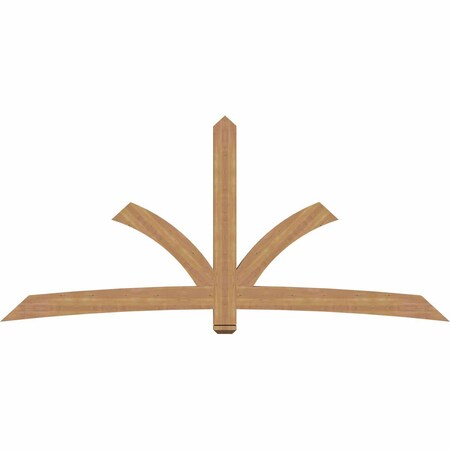Ekena Millwork Davenport Timber Gable Bracket, Western Red Cedar, 108"W x 49"H x 3 1/2"D x 5 1/2"F, 11/12 Pitch GBW108X49X0406DAV00SWR